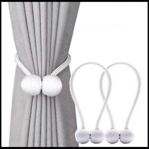 2pcs. Magnetic curtain tie (white)